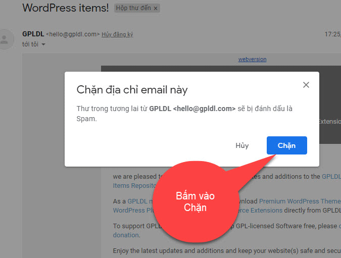 Cách chặn thư rác trong gmail