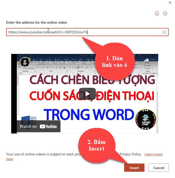 Chèn video youtube vào powerpoint