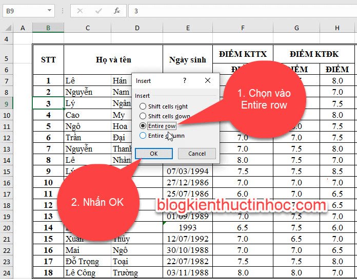 them-dong-trong-excel